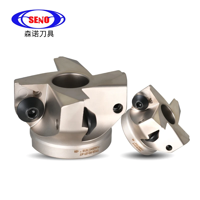 SENO Milling Cutters Tools TP16 50-22-3T 63-22-3T 80-27-4T Indexable Face Milling Cutter Mill Head For TPKN Carbide Insert