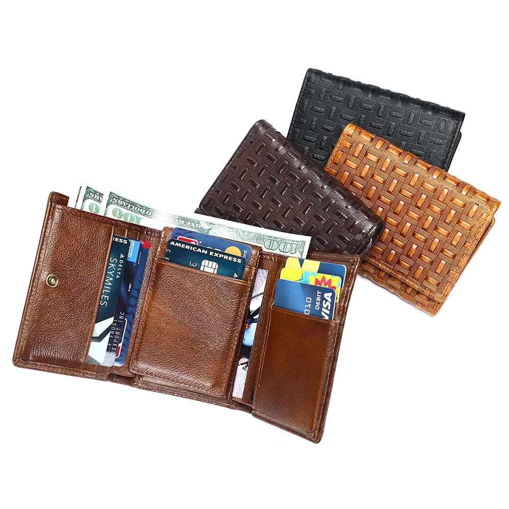 WESTAL Cowhide Wallet Men's Premium Retro Leather Anti-Theft Card Bag Men's Leather Multi-Card Wallet