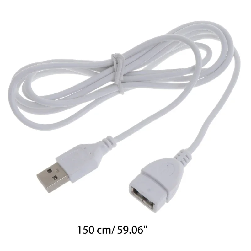 Cáp Nối Dài USB Màu Trắng 5ft – Cáp Nối Dài USB 2.0 Loại A Nam Sang Nữ Cho Bàn Phím, Chuột, Máy In