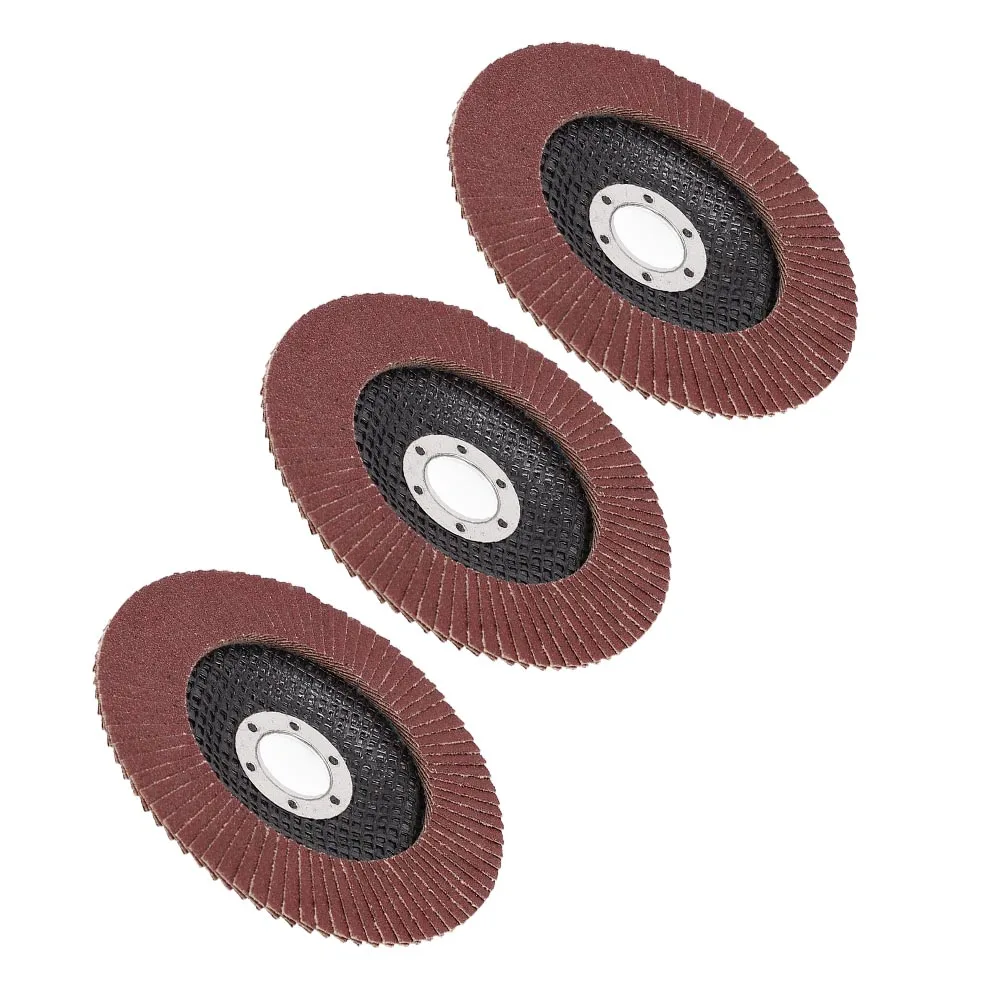 3pcs Sanding Disc 40/60/80/120 Grit Flap Discs 5In Grinding Discs Sanding Wheels For Angle Grinder Finishing Grind Polish Tool