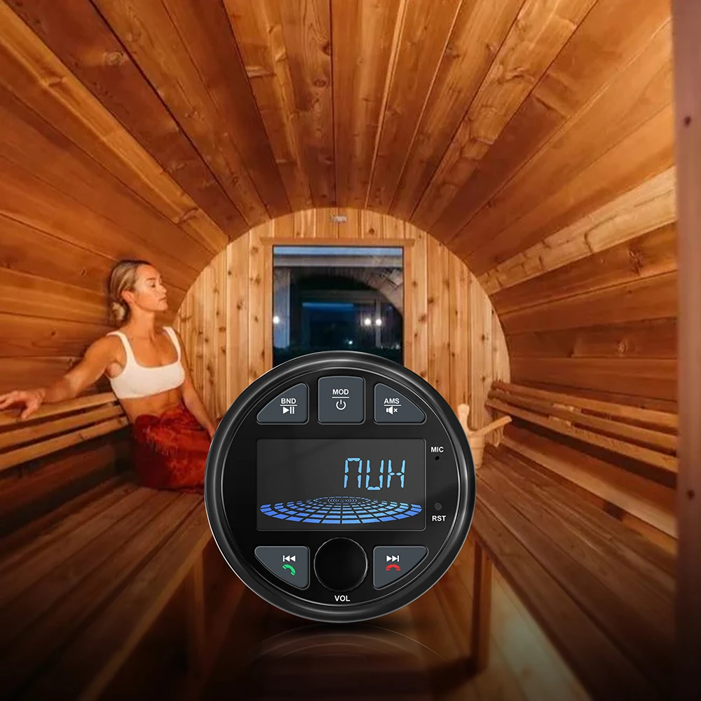 قارب راديو مشغل الوسائط البحرية ستيريو MP3 مقاوم للماء بلوتوث الصوت راديو FM AM استقبال صالح للحصادين ATV UTV سبا RZR