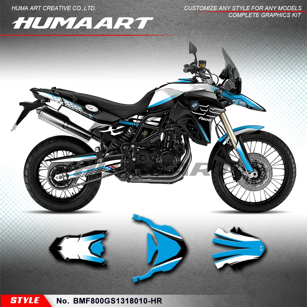 

HUMAART Graphics Decal Kit UV-resistant Vinyl for F800GS F800 GS 2013 2014 2015 2016 2017 2018, Shield, BMF800GS1318010-HR