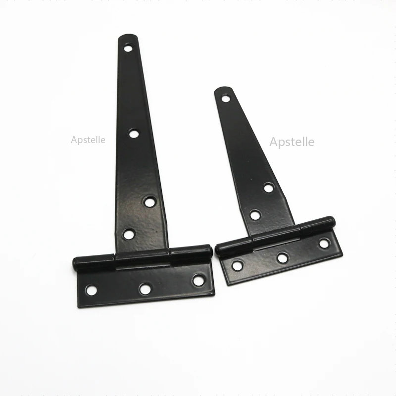 1 Pcs Black Paint T Shape Triangle Hinge Cabinet Shed Wooden Door Gate Hinges Hardware