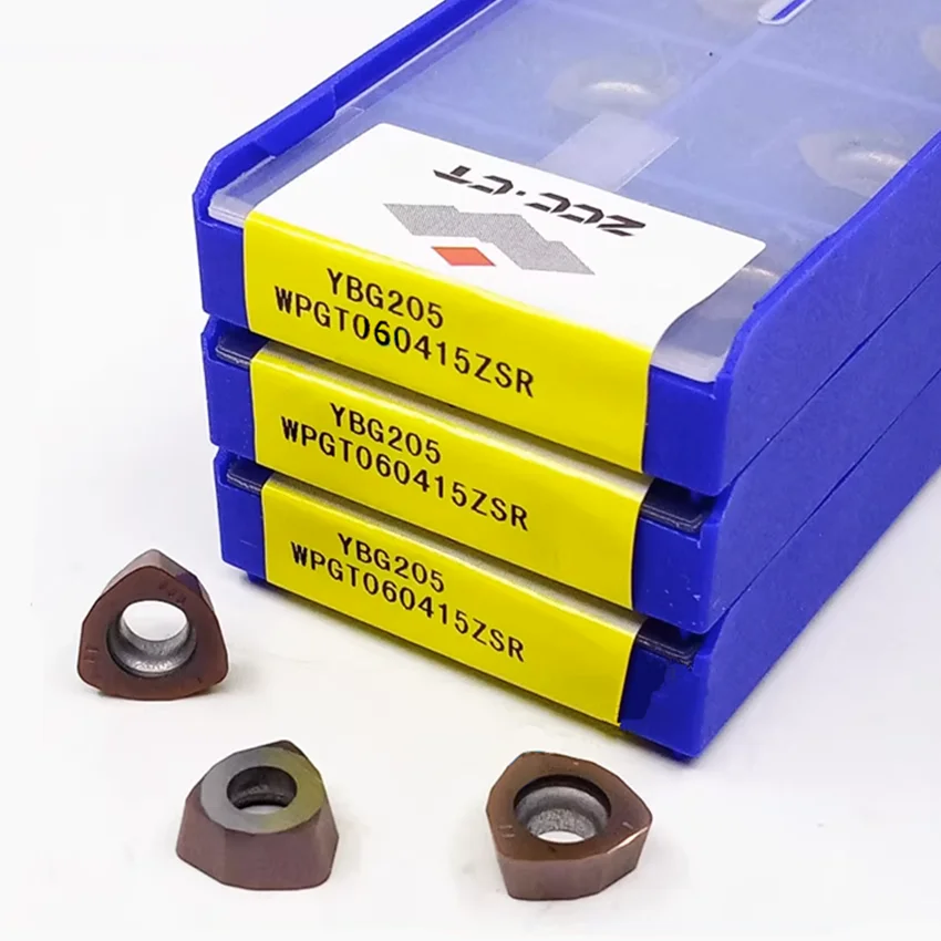 

WPGT060415ZSR YBG205/WPGT080615ZSR YBG205/WPGT090725ZSR YBG205/WPGT080615ZSR YB9320 WPGT ZCC.CT CNC carbide inserts 10pcs/box