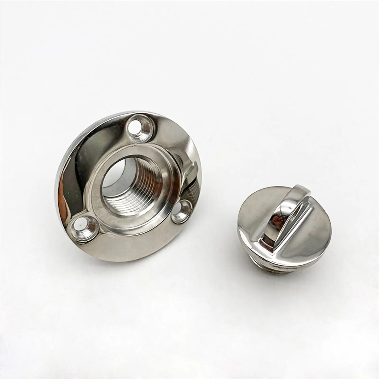 Marine Grade Boat Drain Plug 316 Stainless Steel Round Threaded Hull Fitting Twist Plug for Kayak Transom Replacement