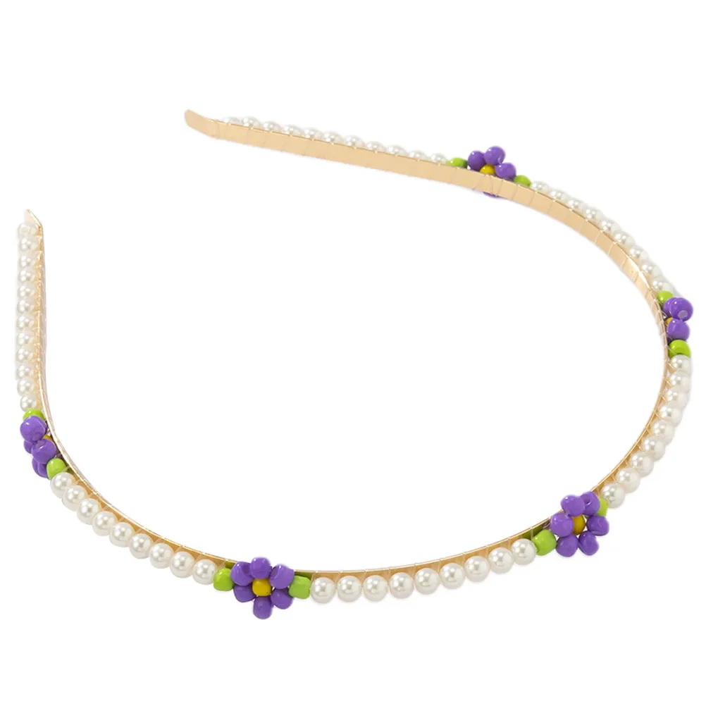 

Pearl Headband Hair Decorations Girls Daisy Flower Women Headbands Bridal Wedding Accessories Pearl Hair Jewelry Ocean Theme