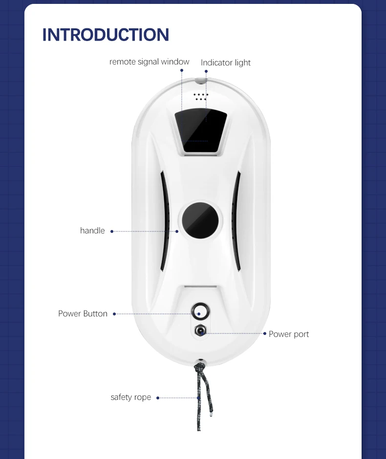 Ultra Thin Robot Vacuum Cleaner Window Cleaning Robot Window Cleaner Electric Glass Limpiacristales Remote Control for Home