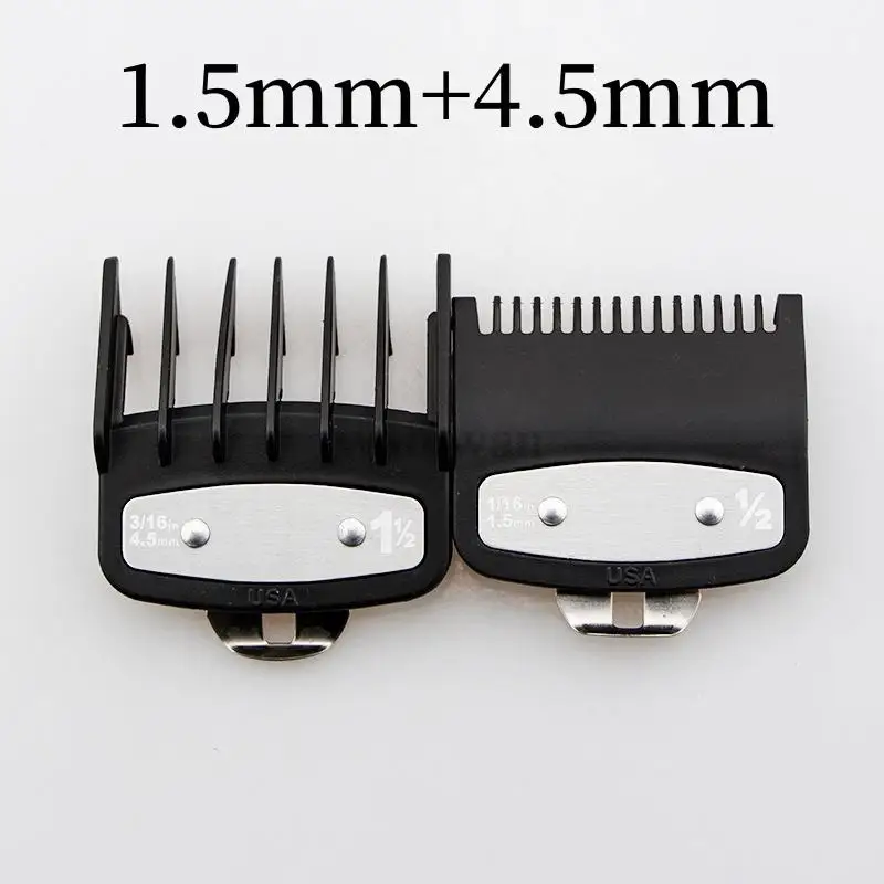 1,5mm 3mm 4,5mm 6mm Abstandskämme für elektrische Haarschneidemaschinen, professionelle Schneidführungskämme für Friseursalons, Schwarz Y0731 – Detail 10