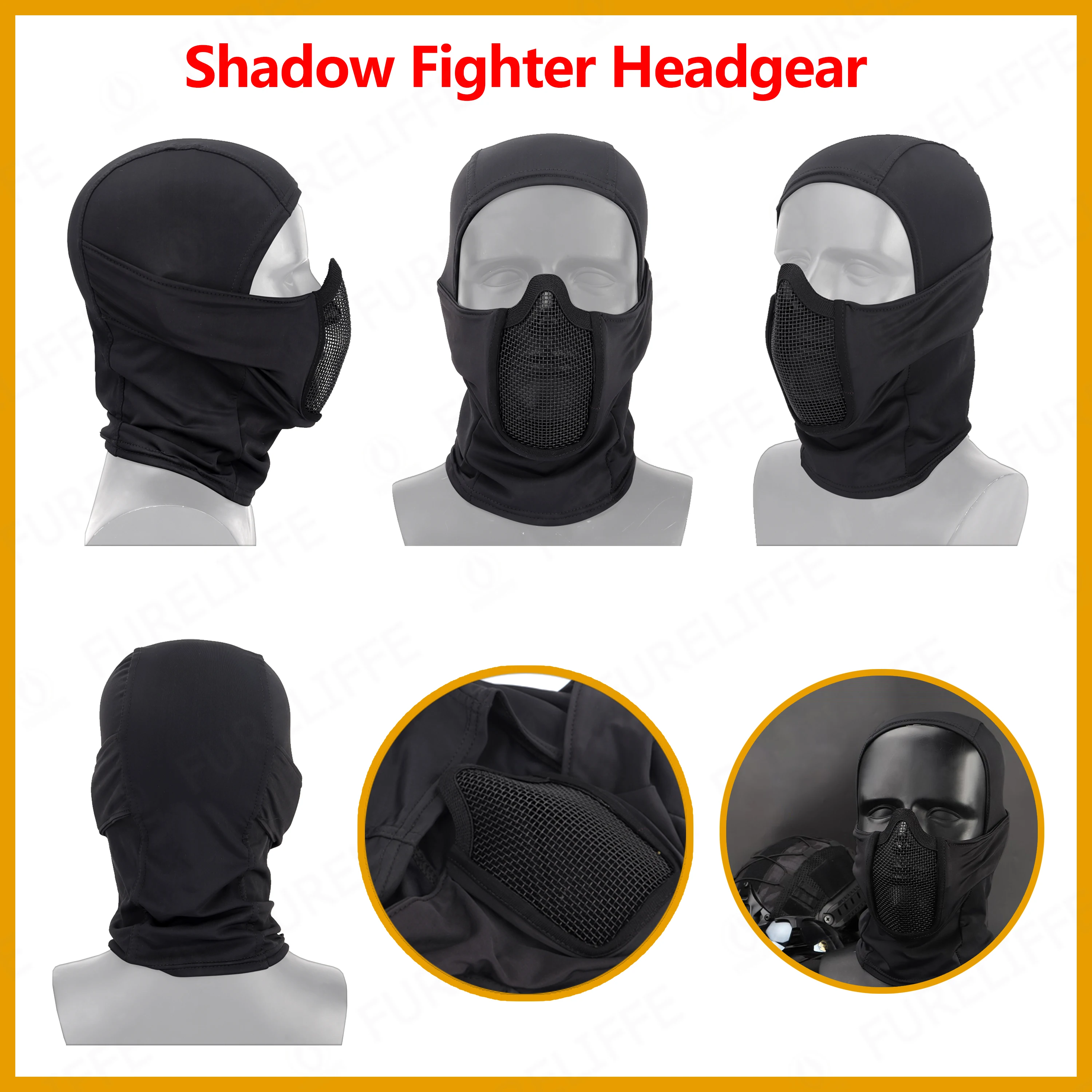 

Outdoor hunting competition sports protective mask head cover/tactical half steel mesh mask/safety protection new accessories