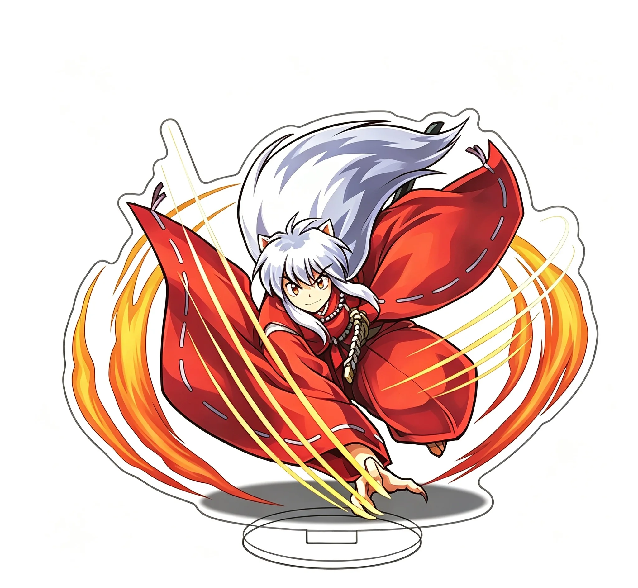 In Stock Classic Anime Inuyasha Keychain Cartoon Sesshoumaru Kagome Inuyasha Acrylic Key Chain Cosplay Characters Friend Toy