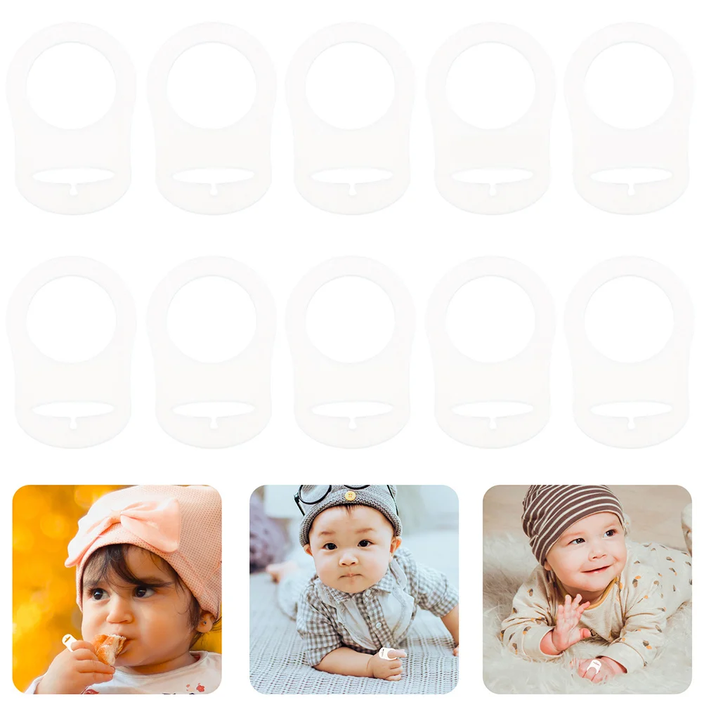 

20 шт., прозрачные силиконовые кольца-переходники для соски, прочный прозрачный держатель для детской пустышки, мягкое прозрачное кольцо-держатель для пустышки