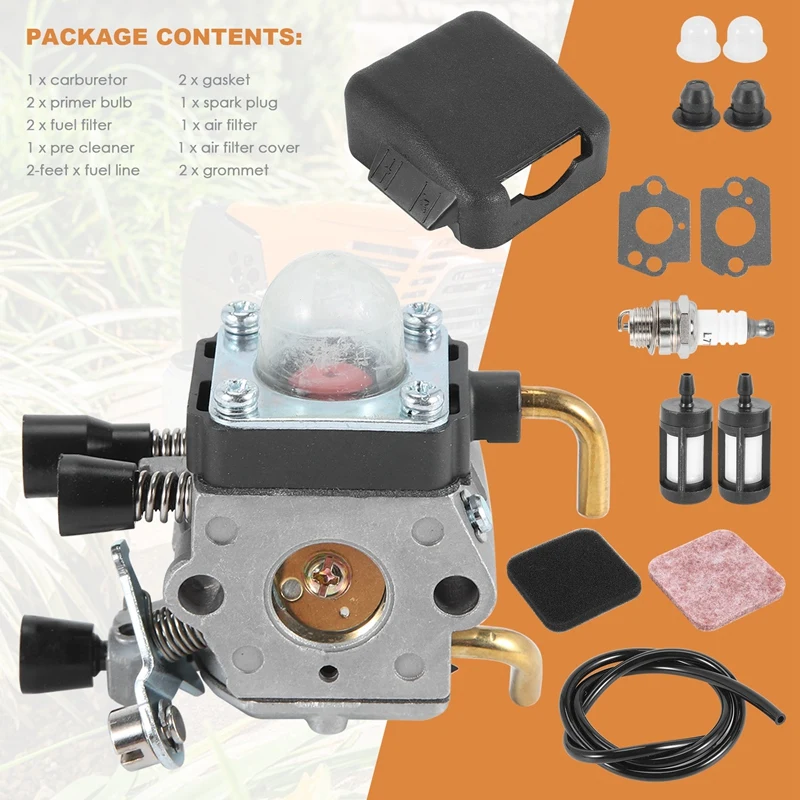 FS85 Carburetor + Air Filter Cover For STIHL FS75 FS80 FS 85 KM80 KM85 FC75 String Trimmer Brush Cutter Tune Up Kits