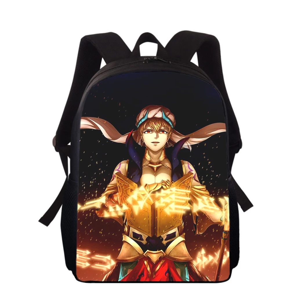 Mochila con estampado 3D de Anime Fate Gilgamesh para niños y niñas, morral escolar de 15 pulgadas, mochilas para libros