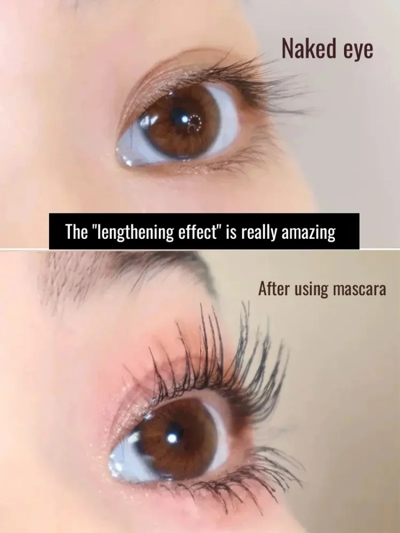 Natural Lengthening Volume Mascara, AntiMakeup, bonito, impermeável, escuro