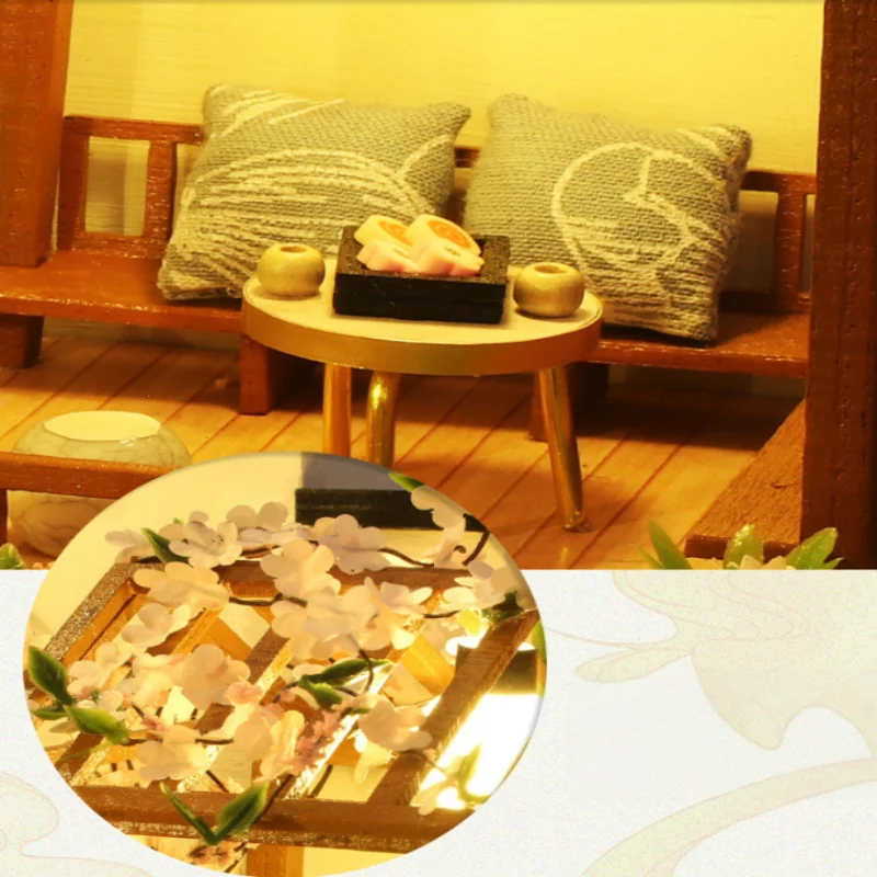 OUZEY 대나무 계곡 마당 DIY, 3D 목조 중국 정원 모델, 청소년을 위한 문화 건축 키트