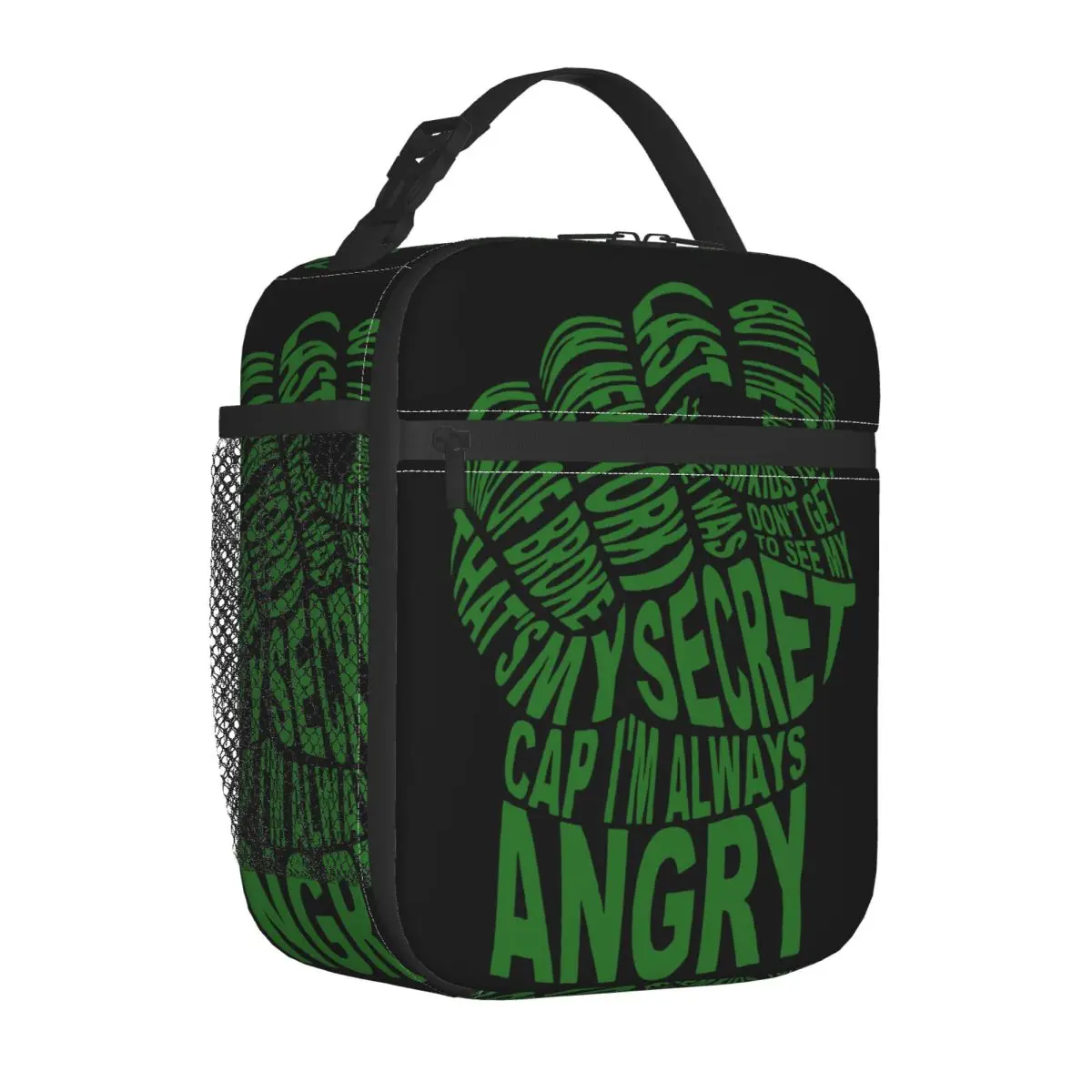 Bolsas de almuerzo con aislamiento de puño de Hulk, contenedor de comida de alta capacidad, bolsa refrigeradora, fiambrera, viaje escolar, hombres y mujeres