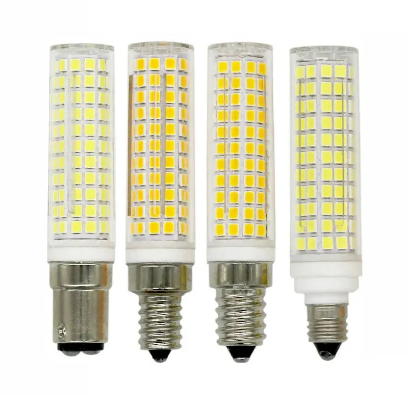 

LED E14 E11 E12 BA15D Bulb Light Corn Light 8W Dimmable 136 LEDs Ceramic LED 220V 120V Court Yard Wall Wash Light Night Lamp