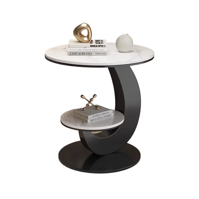 Summer light luxury side table, living room sofa side table, balcony small round table high-end sense, creative small table