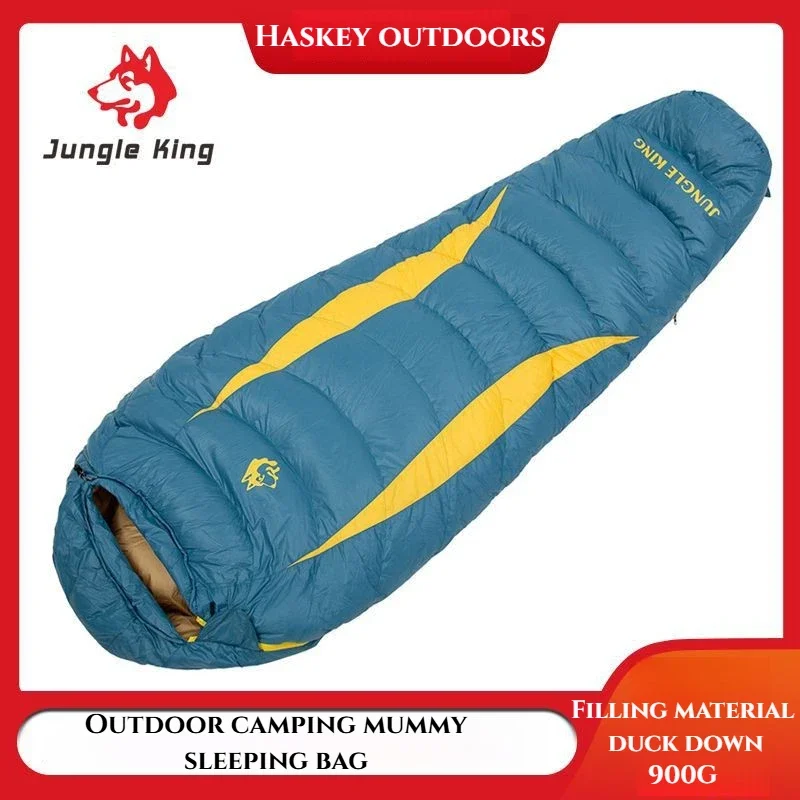 

JUNGLE KING CY-24SD04 Sleeping Bag Fill 900G Duck Down Winter Thick Warm Ultralight Outdoor Hiking Camping Travel Equipment
