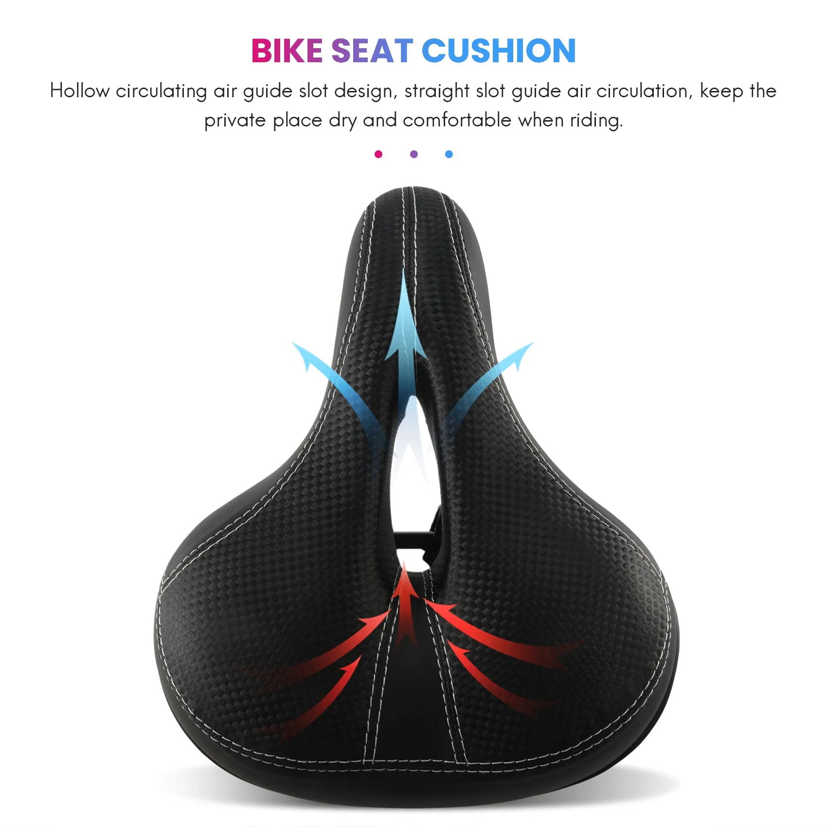 Bicycle Cycling Big Bum Saddle Road Bike Wide Soft Pad Comfort