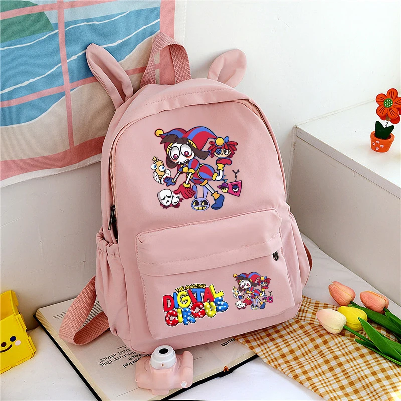 The Amazing Digital Circus Backpack Cute Rabbit Ear Knapsack Teenager School Bag BookBag Rucksack School Supplies Birthday Gift