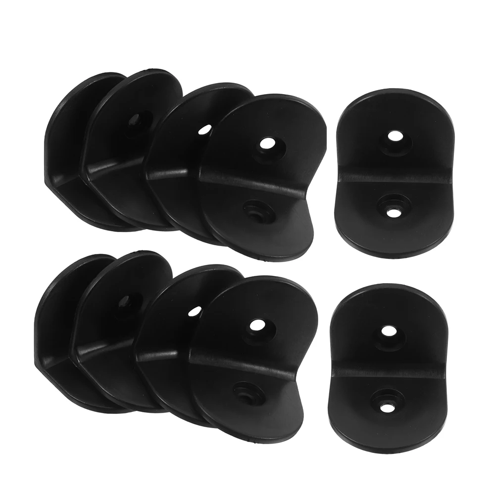 

10pcs Durable Nylon L Shaped Partition Brackets for Bathroom Shelf niture Joints Plastic Fasteners Right Angle Hardware