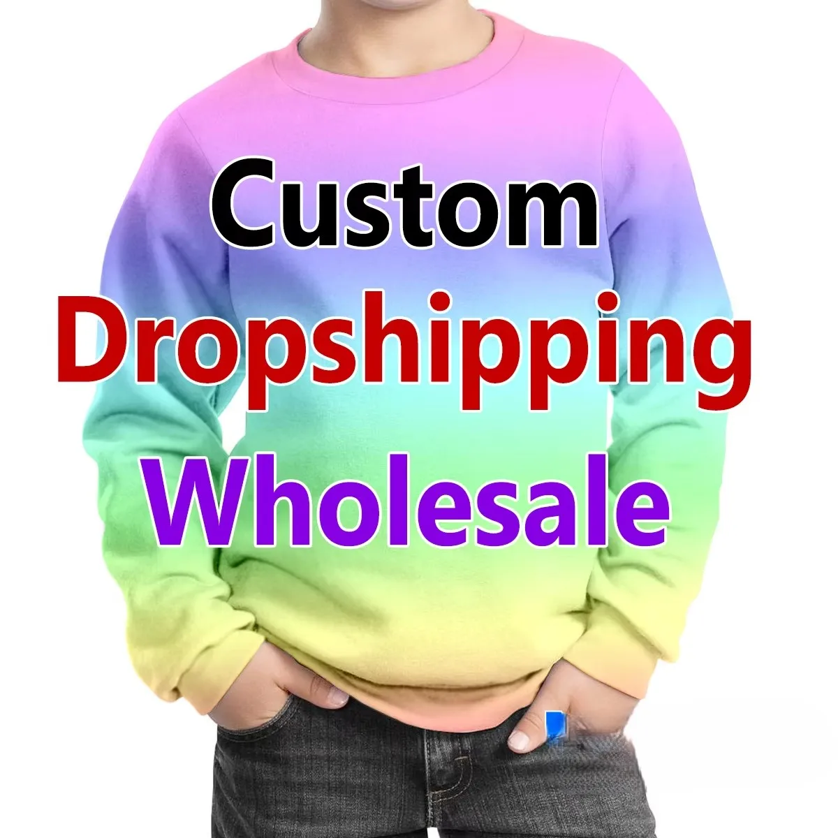 3d Printed Custom Sweatshirt Men\'s Women\'s  Children\'s Clothes Fashion Diy Tops Personalized Customized Sweater All Over Print