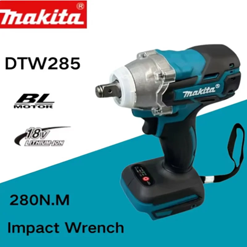 Makita DTW285 320N.M Impact Electric Wrench Brushless Wrench Cordless Tool Power Tools Rechargeable For Makita 18V Battery