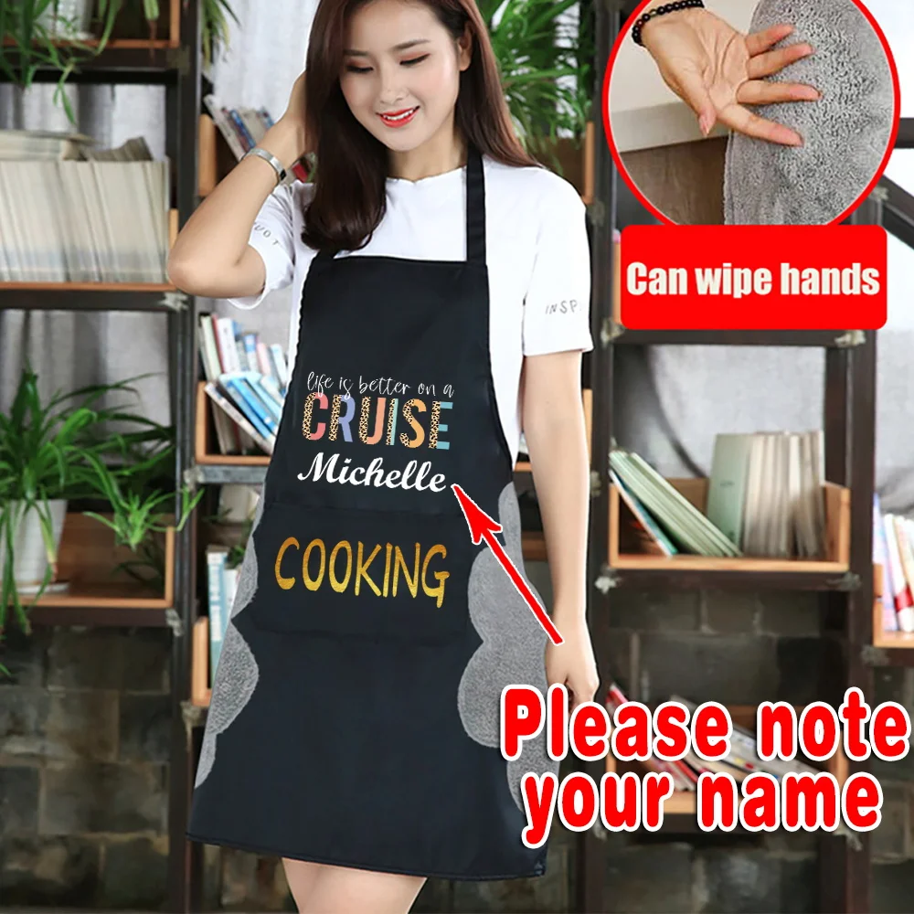 

Personalized Customized Home Cooking Baking Cleaning Apron Home Fashion Coffee Overalls Hand Apron Kitchen Supplies