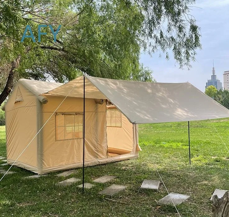 Waterproof Portable Inflatable Camping Tent for Family Outdoor Activities Canopy for Trade Show Four Seasons Use for 12 Sq M