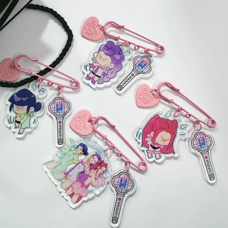 

Kpop Demon Hunters Huntrix Brooches Acrylic Buckle Pins Enamel Pin Jewelry Backpack Badge Music Fans Friend Gifs