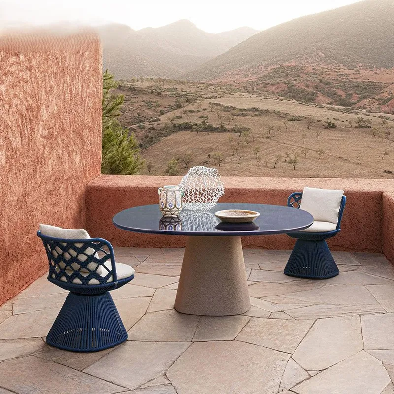 

Outdoor tables and chairs Leisure single courtyard Rotating leisure garden Balcony Outdoor terrace