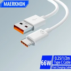 6A 66W Fast Charging USB Type C Quick Charge Cable Type-C Phone Data Cord For Samsung S23 Realme Xiaomi Huawei Charger USB Cable