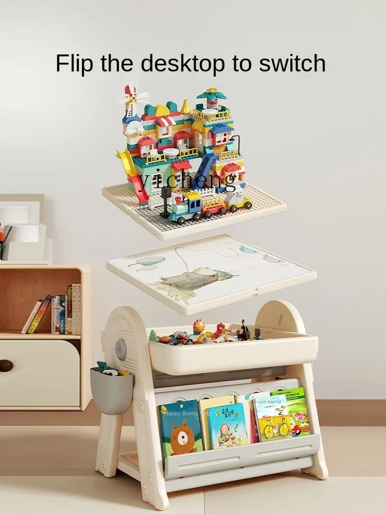 Mesa de bloco de construção multifuncional para crianças XL Mesa de brinquedo para meninos e meninas Mesa de jogos de quebra-cabeça