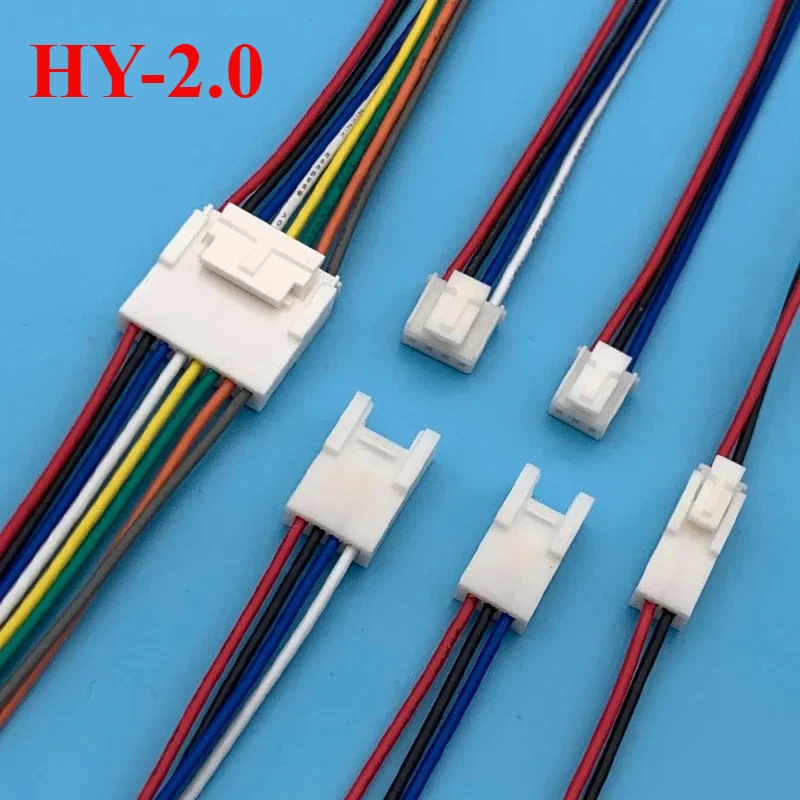10pcs HY2.0 26AWG 2P 3P 4P-12P 15cm Air Docking Connector Male Female Plug Receptacle Housing Crimp Cable Terminal Wire Assembly