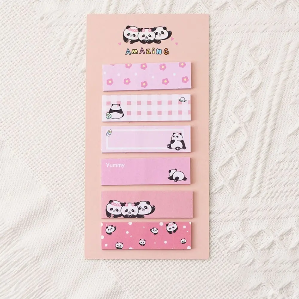 Deco Tabs Kawaii Panda Sticky Notes Cartoon Creative Memo Pad Girl Heart Durable Label Paper Stickers To Do List