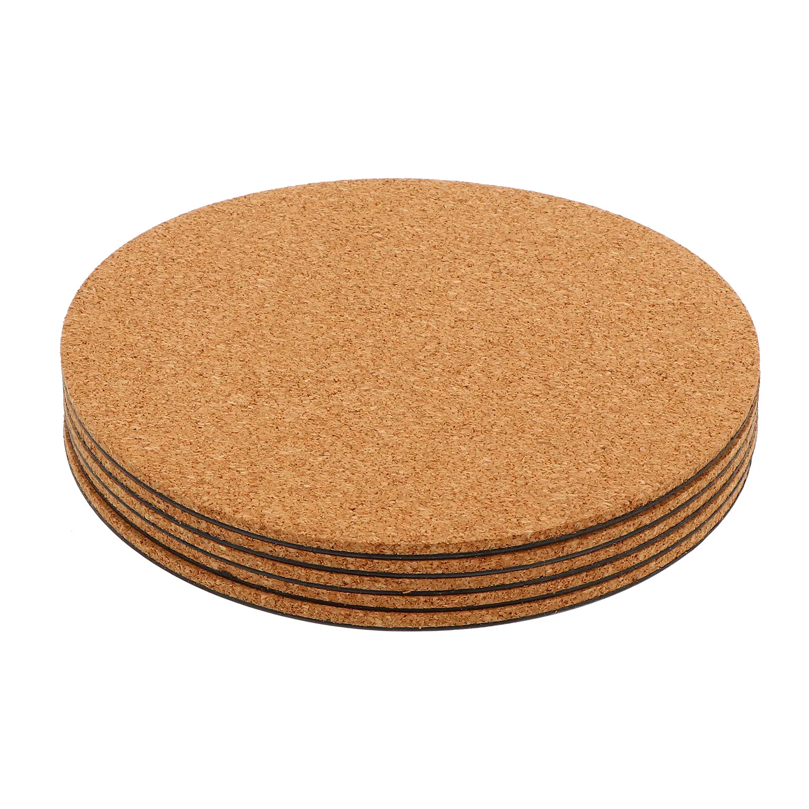 5Pcs Cork Plant Saucer Round Premium Cork Flowerpot Pad Water Absorbing Non Scratch Furniture Floor Plant Coaster Mat Garden