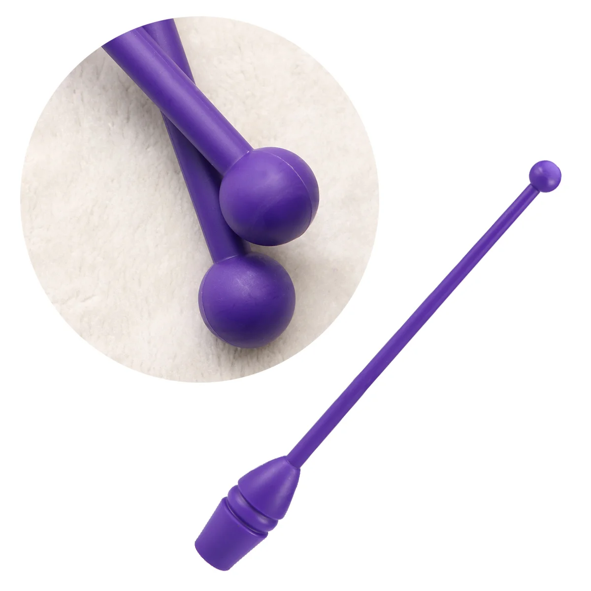

1 Pair Artistic Gymnastics Stick Rhythmic Gymnastics Stick Dancing Sports Fitness Equipment for Children Adults (Purple)