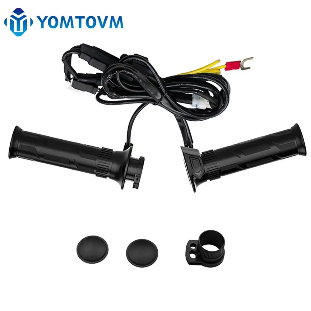 12V-16V Five Intelligent Temperature Adjustable Electric Handlebar Motorcycle Hand Heated Grips for 22mm motocross vespa scooter