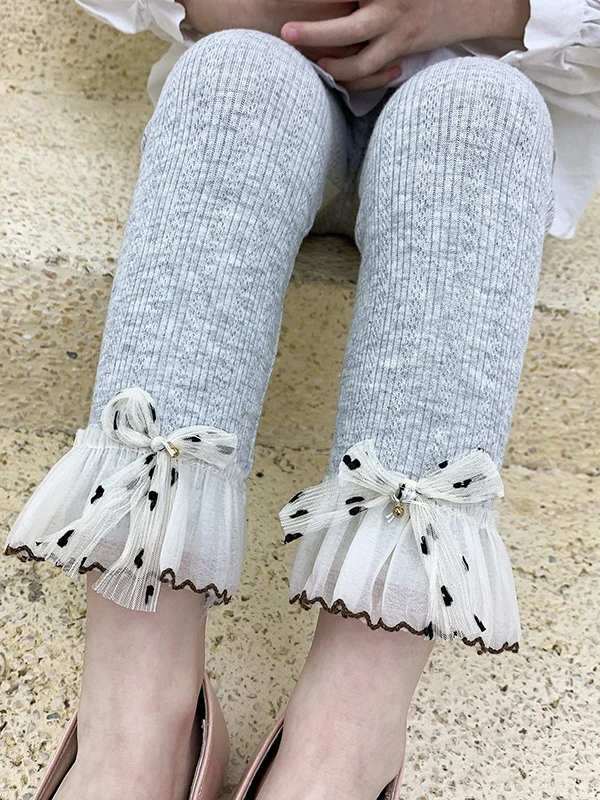 

Брюки для девочек с завязками, весенне-осенние, тонкие, эластичные, длинные, модные, прямые, с высокой талией