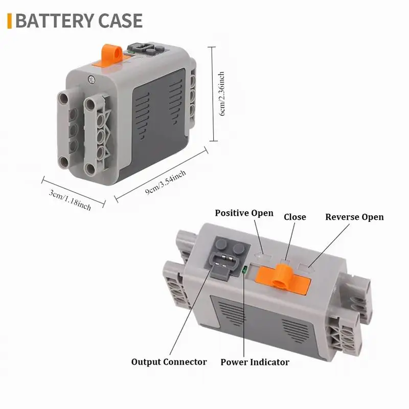 Piezas técnicas MOC, servomotor M, caja de batería, interruptor, juego de luces para Legoeds PF, multiherramienta, bloques de construcción, Kit de actualización DIY