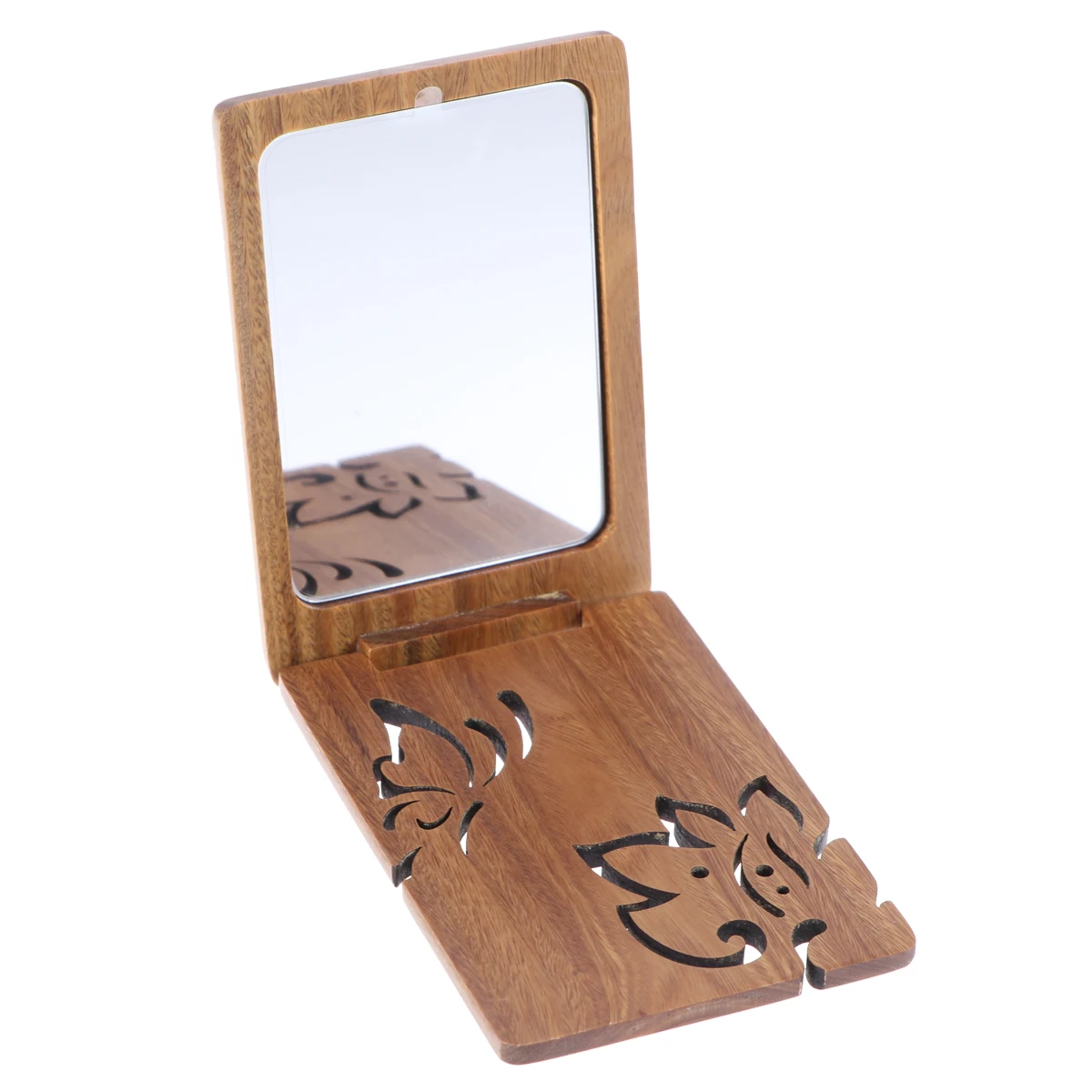 

Foldable Wooden Mirror Eco Friendly Vanity Home Decoration Countertop Travel Home Decoration Mirror Size
