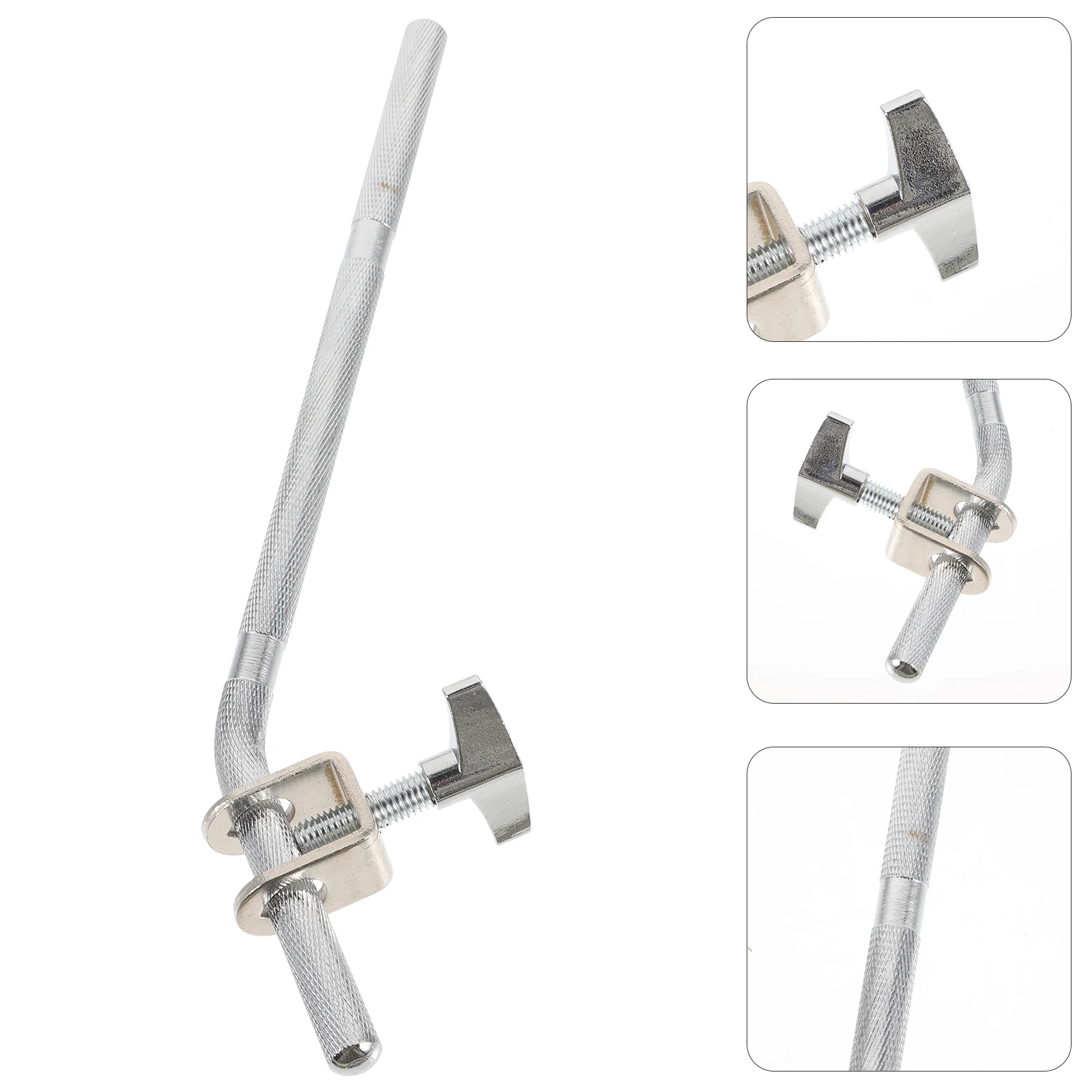 

Sturdy Metal Cowbell Extension Rod For Drum Kit Durable Holder Smooth Surface Multi-Function Mounting Stand Drums Accessories