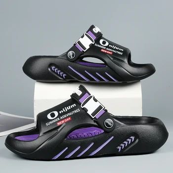 Nouveaux chaussons pour hommes sandales d'extérieur plage confortable diapositives souples pantoufles d'intérieur chaussures décontractées hommes sandales d'extérieur grande taille 46 47