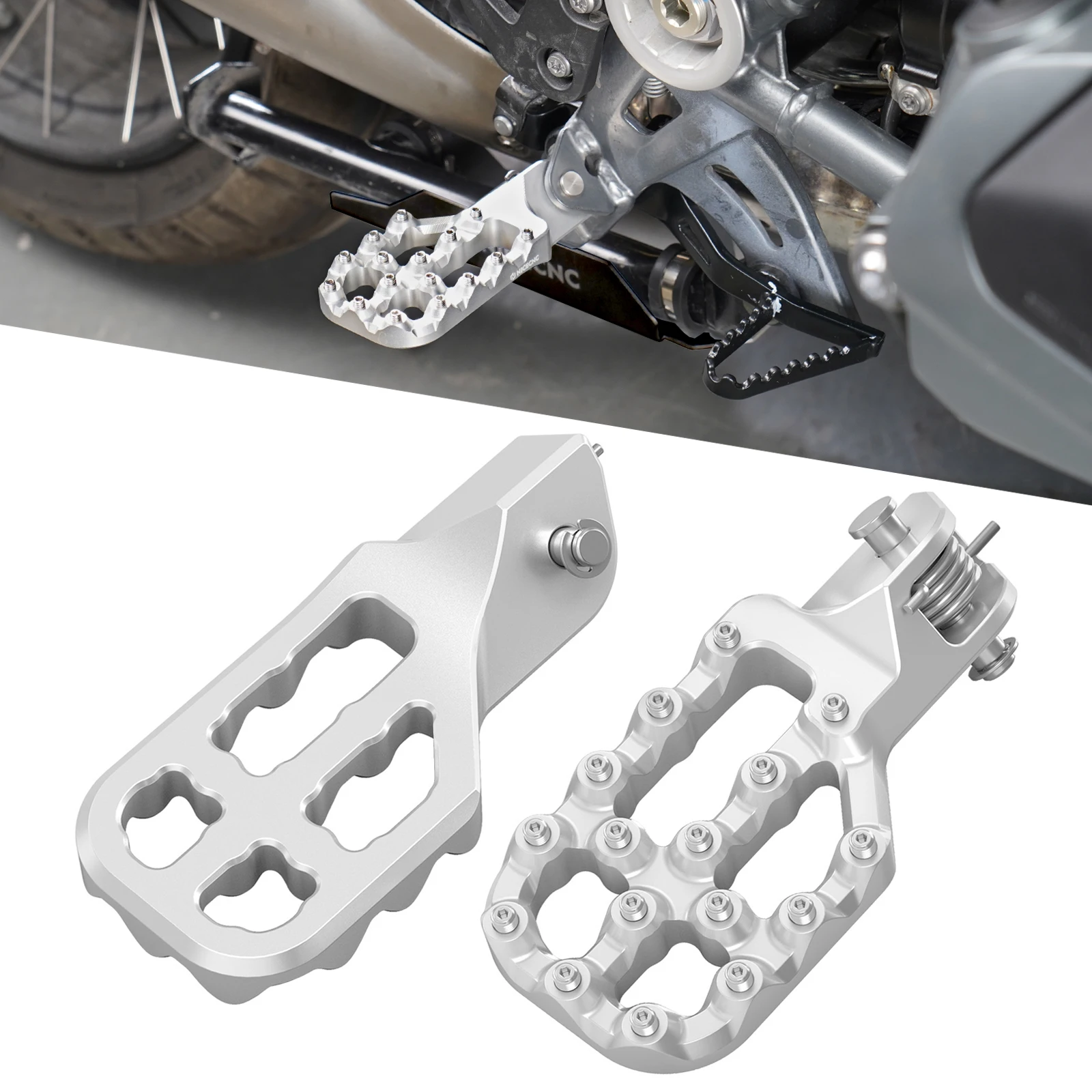 

For 2013-2018 BMW R1200GS Adventure R1200GSA Wide Footrests Offset Footpeg for BMW R1250GS 2019-2023 R1250GS Adventure 2019-2024