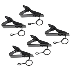 5 Pcs Durable Iron Microphone Clip On Shirt Mic Holder Clamp For Lavalier Mic Lapel Clamp Small Circle Accessories Microphone