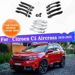 Car Outer Door Handle Cover Trim For Citroen C5 Aircross 2018 2019 2020 2021 2022 2023 Stickers Car Exterior Accessories Gadgets