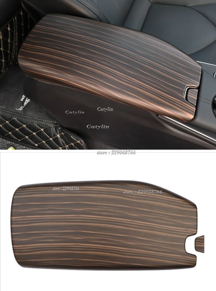 For Toyota Avalon 2019 2020 2021 ABS Peach Wood Car Armrest Box Panel Cover Trim Center Console Decoration Stickers Accessories
