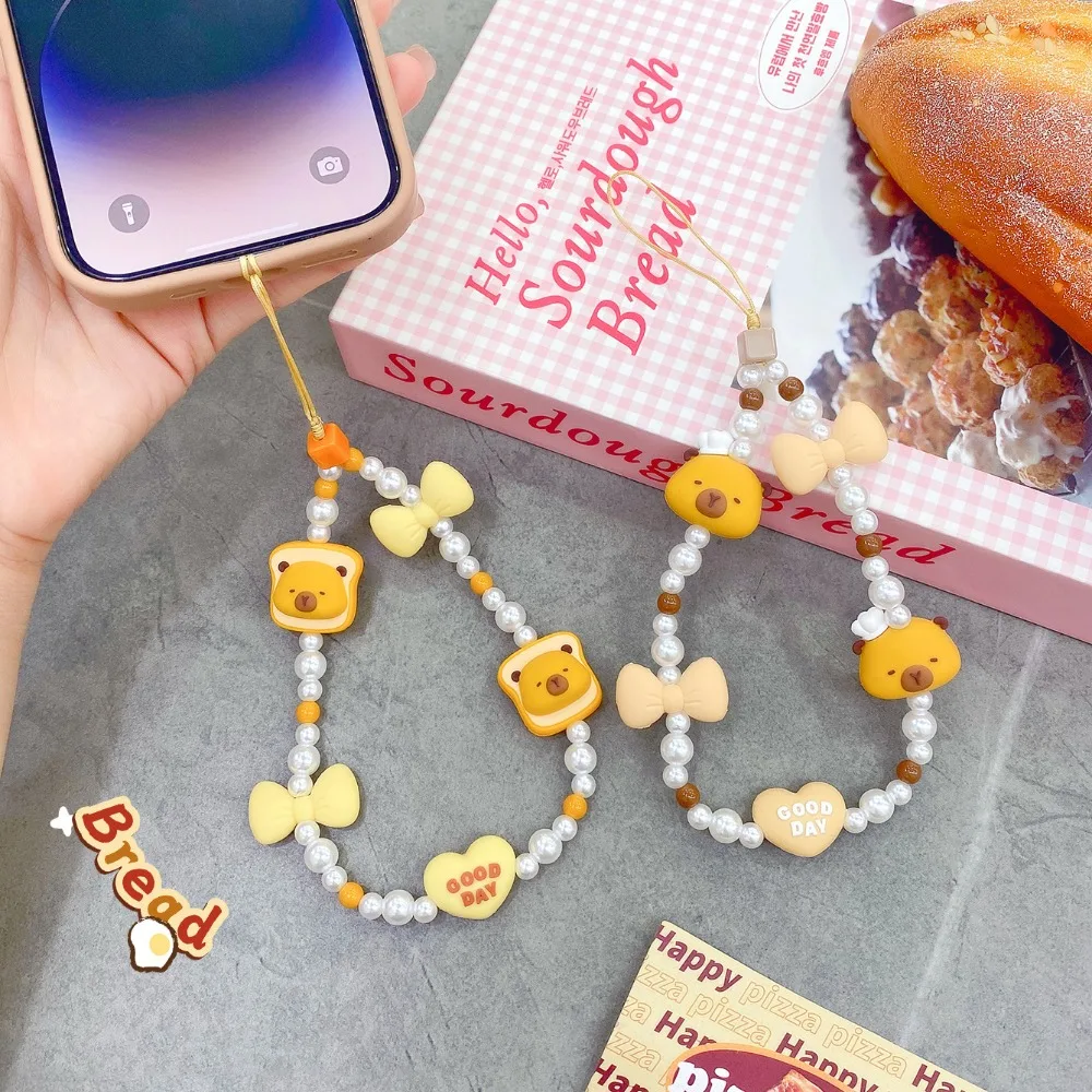 

Капибара, бусина, цепочка для телефона, печенье, медведь, анти-потерянный ремешок для мобильного телефона, подвеска, украшение, ремешок для мобильного телефона, женщина и девушка