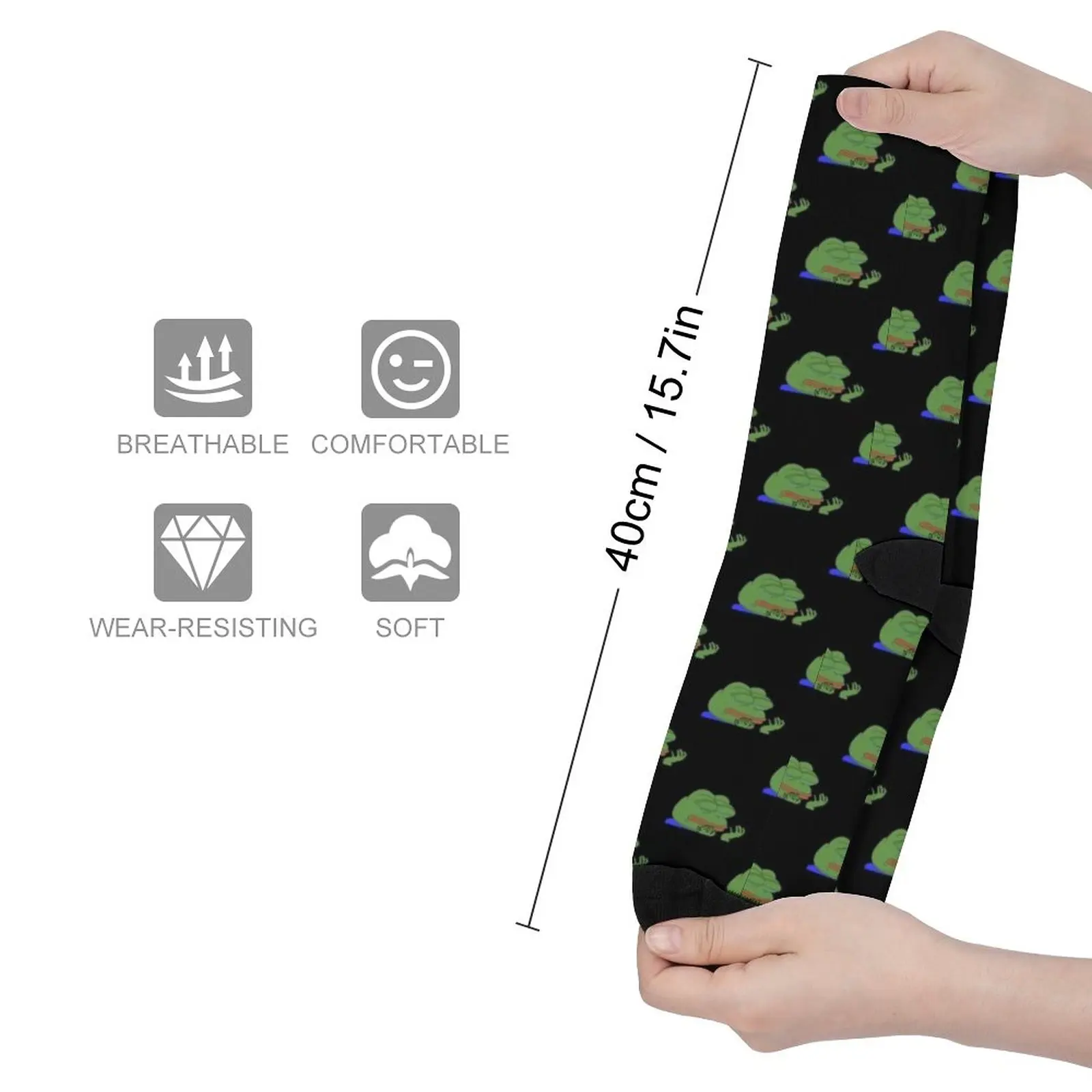 Pepe Hands Crying Frog Meme Twitch Emote Socks long socks man Men′s sock socks for Women